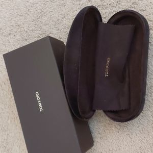 Tom Ford glasses case, box, lens cleaner cloth
